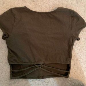Green crop top